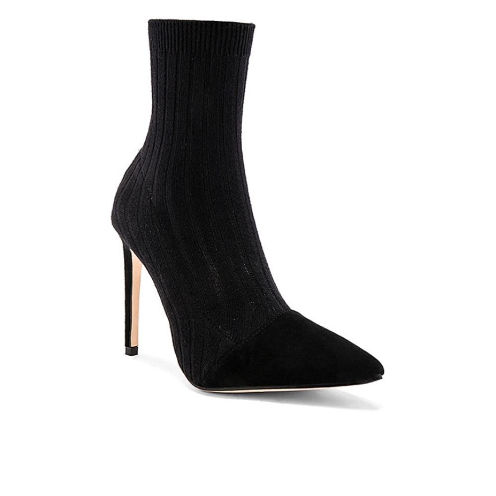 Black Raye Sock Booties